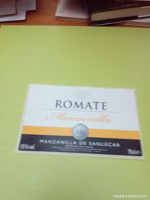 Old Labels: ETIQUETA ROMATE MANZANILLA. PEGATINA. C7CR
